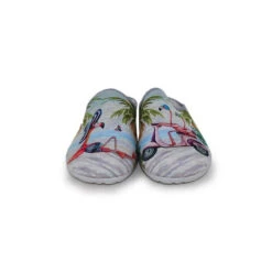 LA MAISON DE L'ESPADRILLE Chaussons Mules Pour Femme Les Flamants Roses (2038) -Chaussures Pour Femmes les flamants roses 2038 2