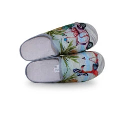 LA MAISON DE L'ESPADRILLE Chaussons Mules Pour Femme Les Flamants Roses (2038) -Chaussures Pour Femmes les flamants roses 2038 4