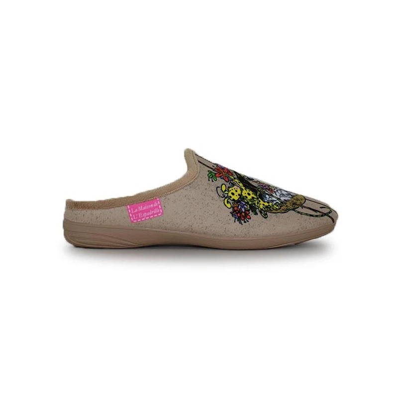 LA MAISON DE L'ESPADRILLE Chaussons Mules Pour Femme Marsupilami M206 1 LA MAISON DE L'ESPADRILLE Chaussons Mules Pour Femme Marsupilami M206
